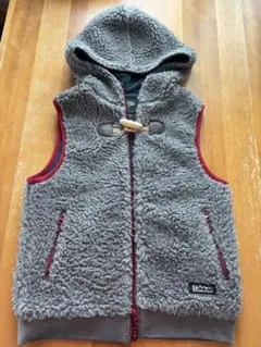 Manastash フード付きボアベスト M グレー