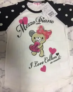 新品 半額以下！ メゾピアノ mezzo piano Tシャツ 白 水玉 120