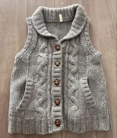 4*5様 ケーブル編み ニットベスト