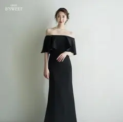 ブラック　ドレス　オフショルダー　黒B'sweet ビタースウィート