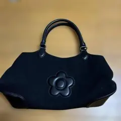 MARY QUANT ブラックトートバッグ