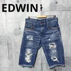 EDWIN エドウィン デニムパンツ ジーンズ 黒 ブラック 28 0447-A 