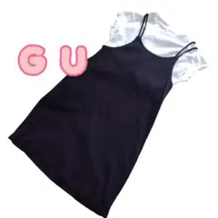 2WAYリブキャミソールワンピース(半袖)