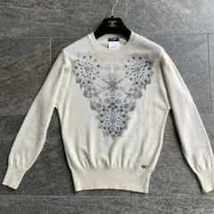 CHANELシャネル　優雅なカシミア100%長袖ニット size36のサムネイル