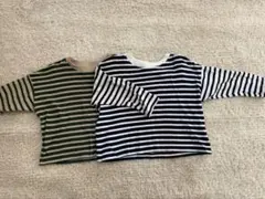ユニクロ　ボーダー　長袖カットソー 2セット 100cm