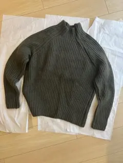 TOMORROWLAND リブ編みセーター XS オリーブグリーン