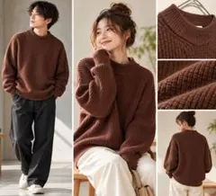 CIAOPANIC TYPY ワッフルニット モックネック ブラウン M 秋冬