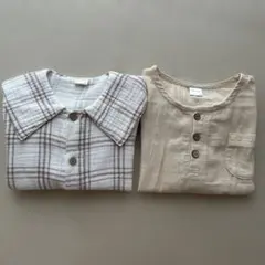 tete a tete シャツ　2点セット　80cm ベビー　子供服　チェック
