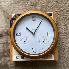 温度・湿度計付き掛時計