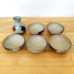 小鉢・つゆ入れ　梅柄　6点セット