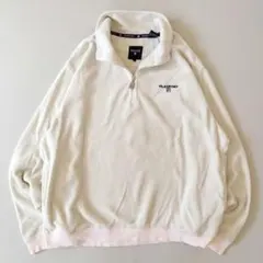 フィラスポーツ ハーフジップ フリース ワンポイント刺繍 オーバーサイズ