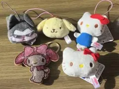 サンリオ ハローキティ クロミ ポムポムプリン マイメロ マスコット 5点セット
