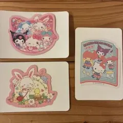 サンリオ　シールクッキー３　３枚セット　シール　ステッカー　クッキー付き