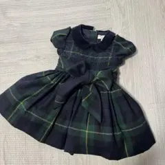 Ralph Lauren ベビードレス 3M チェック　ウール