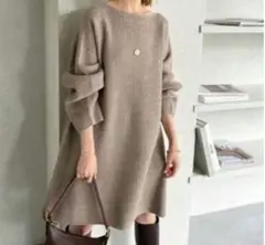 SLOBE IENA スローブイエナ　ファインウールニットミニワンピース