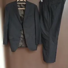 WILE & CO. ダークグレー ストライプ ビジネススーツAB6美品