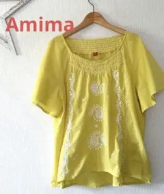 チャイハネ Amina半袖 刺繍 ブラウス イエローのサムネイル