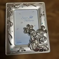 ★新品★Disney ミッキー ミニー フォトフレーム シルバー インテリア