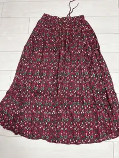 ラコレ　花柄コットンフレアスカート