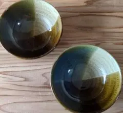陶器製グラデーションボウル2個セット