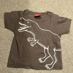 OILCO 恐竜プリント Tシャツ ブラウン2Ａ