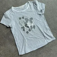 KUMIKYOKU キッズ Tシャツ ボーダー リボン