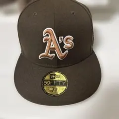 New Era 59FIFTY A's キャップ ブラウン 7 5/8のサムネイル