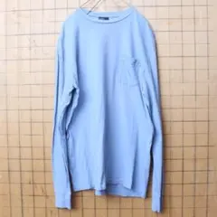 ポロ ラルフローレン 1ポケット長袖Tシャツ ロンT ライトブルー S ss36