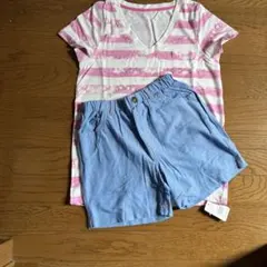 PEACH JOHN ピンク ストライプ ルームウェア S