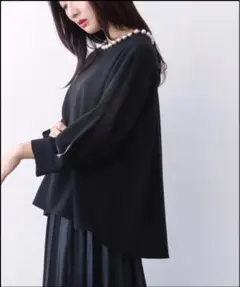 Three Four Time パールネック　ブラウス　シャツのサムネイル
