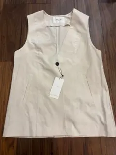 新品タグ付き OPAQUE.CLIP ベージュ ジレ ベスト レディース M 春