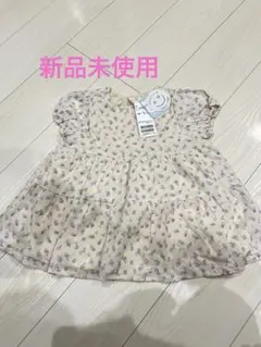 プティマイン　花柄 半袖ブラウス 110