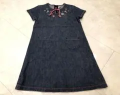 ミキハウス　ワンピース　半袖　130cm 120 デニム　miki house