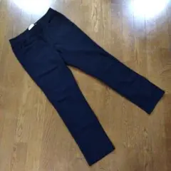 美品大きいサイズ黒 カジュアルパンツ スリムフィット