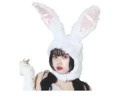 ウサギの耳付き帽子　2点セット