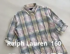 最終価格！Ralph Lauren チェック柄 五分袖シャツ 160サイズ