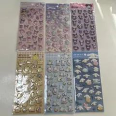 ※正規品※ ダイソー　サンリオ　ぷくっとシール　6枚セット売り