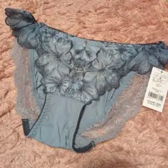 花柄レースブルーショーツ Mサイズ