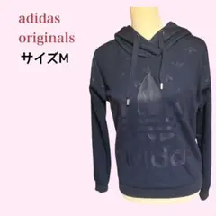 adidas originals トレフォイル総柄ロゴパーカー M ネイビーのサムネイル