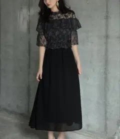 結婚式ワンピースレースドレスロングドレス オケージョンMパーティー お呼ばれ