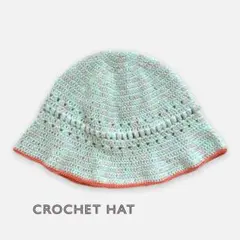ハンドメイド クロシェハット バケットハット クラッシャーハット 帽子 #97
