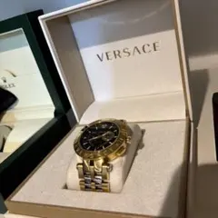 稼働】VERSACE クロノグラフ 腕時計 メンズ ゴールド 新品電池 - メルカリ