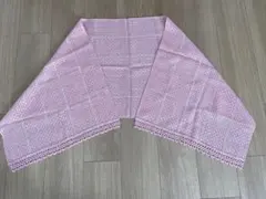 ショール　ピンク 格子模様 ストール レース　和装　着物