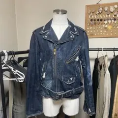 ダメージ加工 デニムライダージャケット