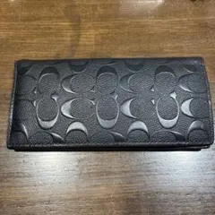 COACH シグネチャー エンボス 長財布 ブラック