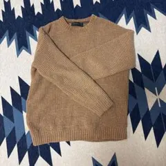 CONFIRM ブラウン ワッフルニット セーター M