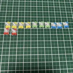 ネイルパーツ　キティネイパ12個 サンリオ ハローキティー 黄色4黄緑3青3赤2