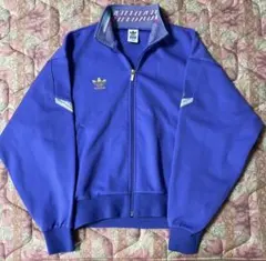 【adidas】90s人気トラックジャケット希少デサント製パープル紫L刺繍ロゴ