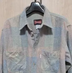 【好配色】90s バドワイザー ネルシャツ 刺繍タグ パステルカラー M