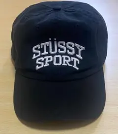 STUSSY SPORT 刺繍 キャップ ブラック - メルカリ